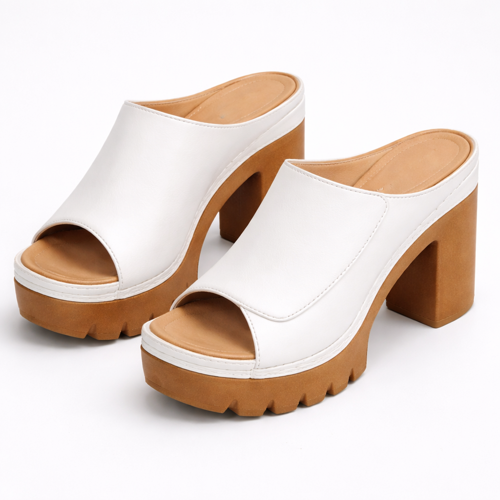Mizella | Sandales À Talons Compensés En Cuir