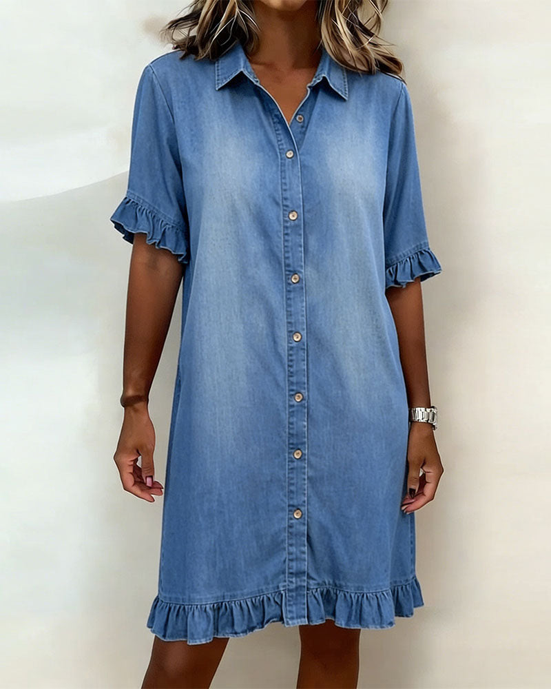 Claire | Robe en Jean Fluide & Féminine