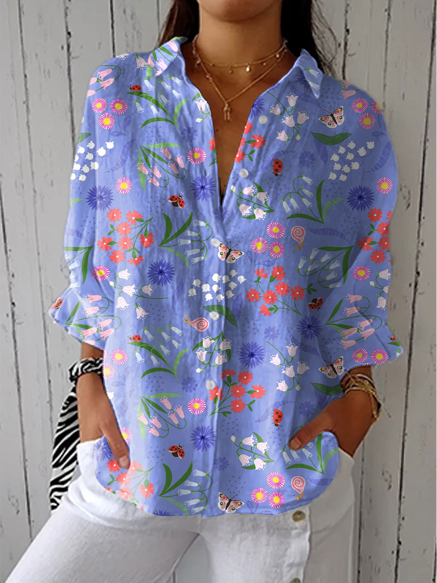 Fiona | Blouse Fleurie Printanière Élégante