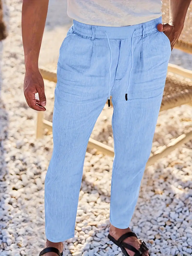 Norbert | Pantalon Large en Lin à Cordon