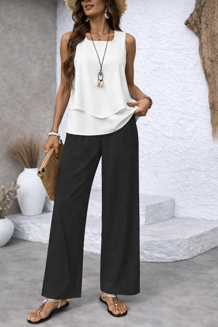 Elarisse | Ensemble Monochrome Gracié Épuré