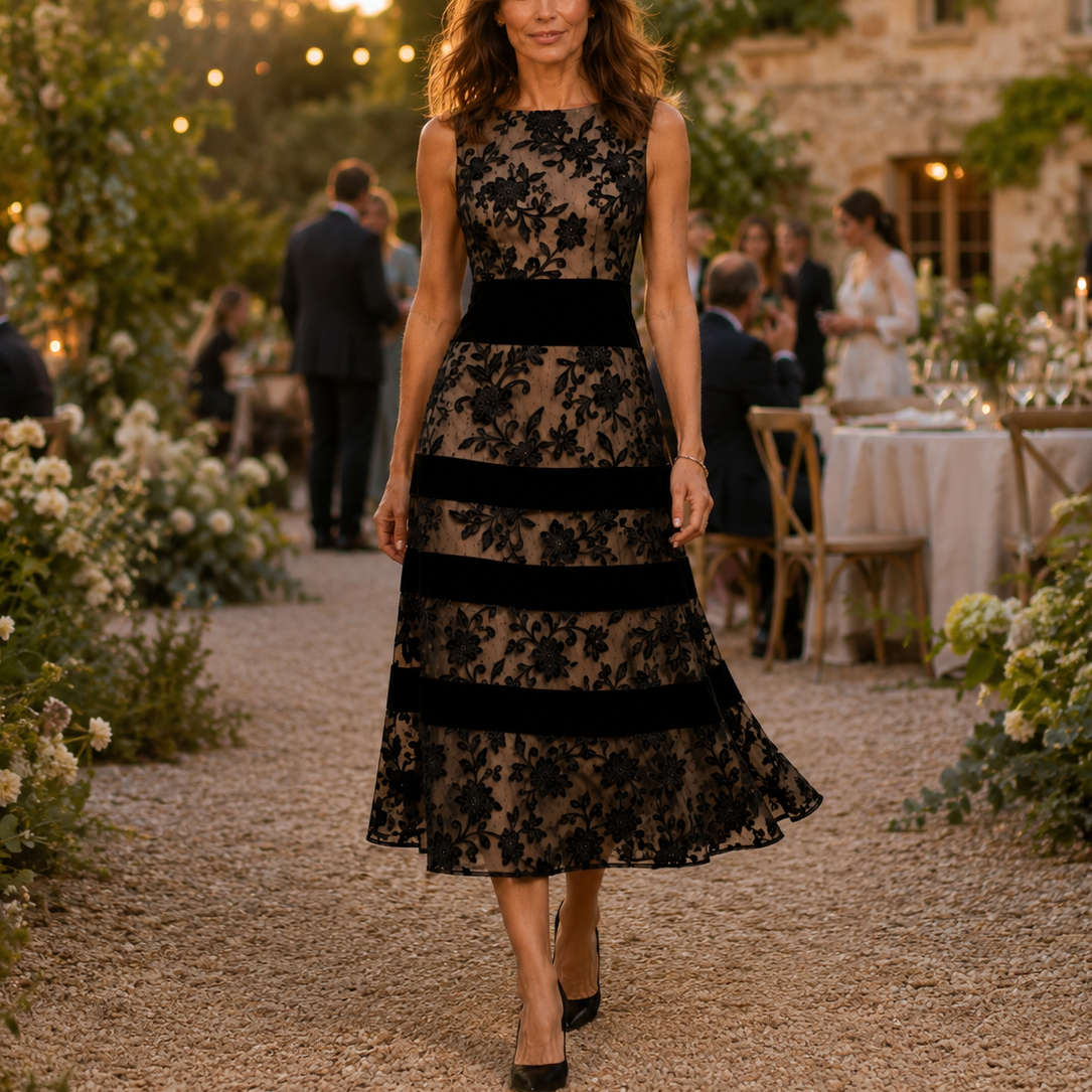 Monique | Robe Midi Fleurie