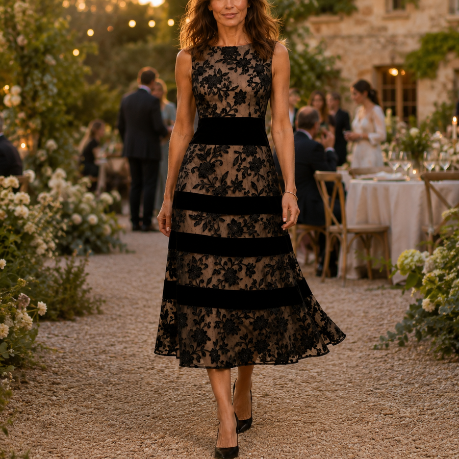Monique | Robe Midi Fleurie