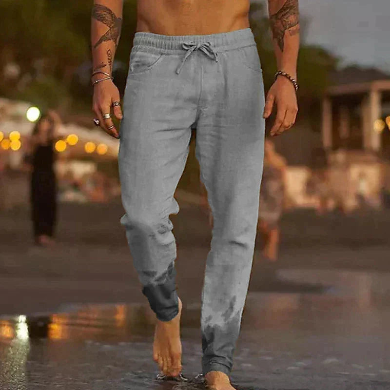 Théo | Pantalon en Coton et Lin Léger Intemporel