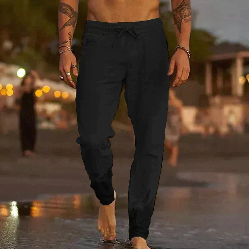 Théo | Pantalon en Coton et Lin Léger Intemporel