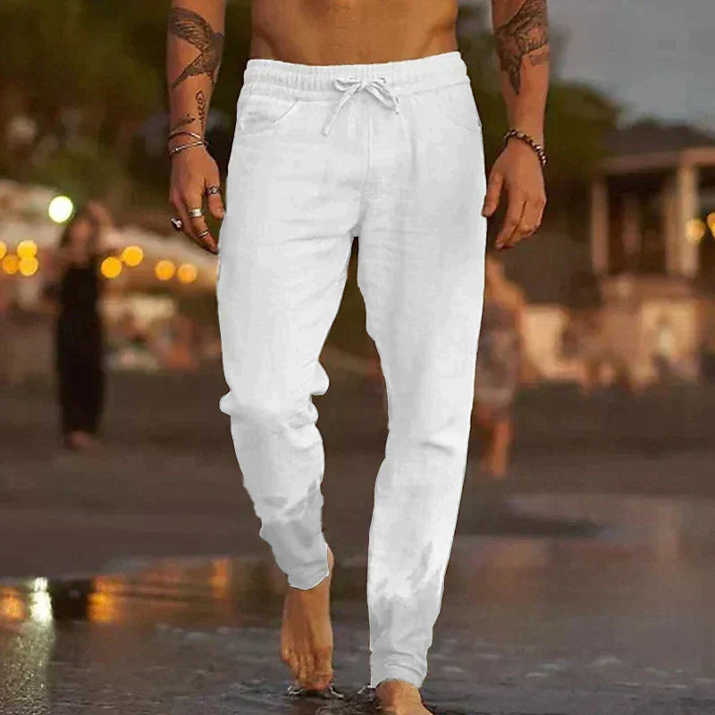 Théo | Pantalon en Coton et Lin Léger Intemporel