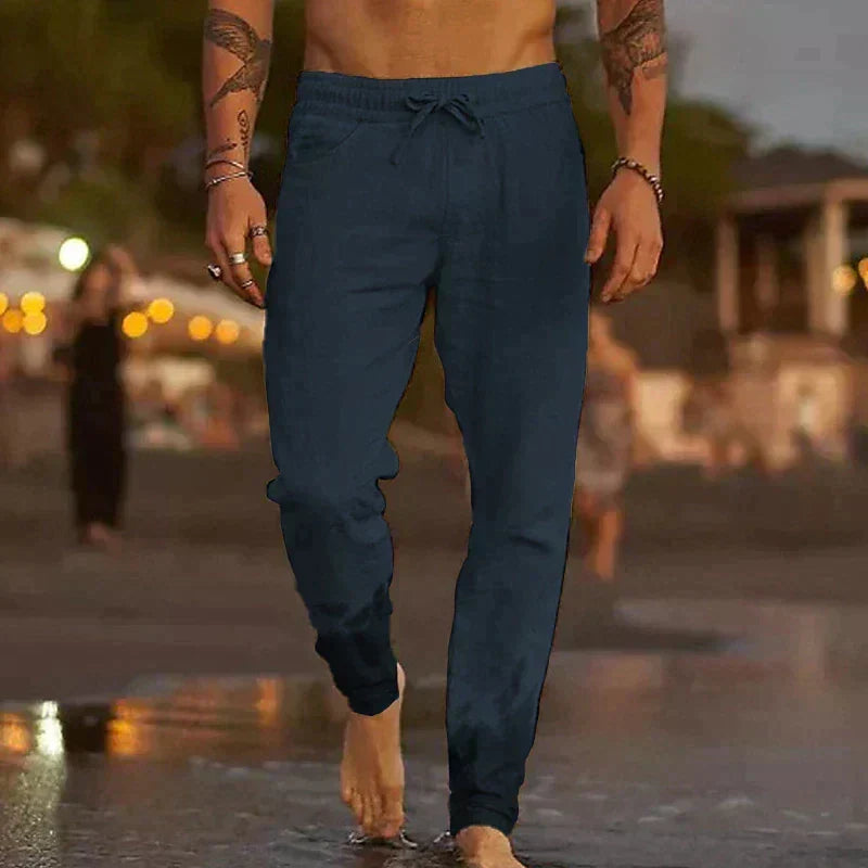 Théo | Pantalon en Coton et Lin Léger Intemporel
