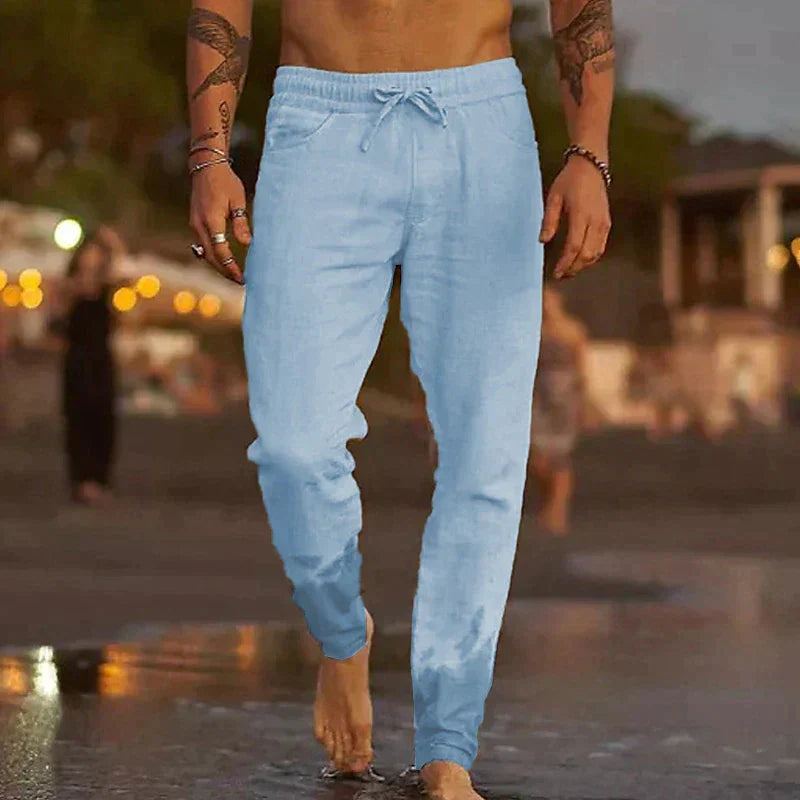 Théo | Pantalon en Coton et Lin Léger Intemporel