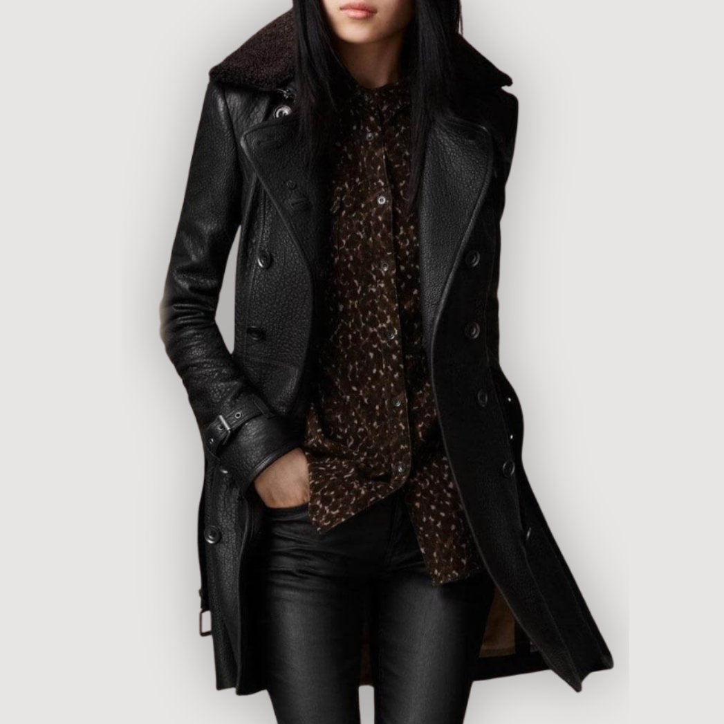 Nadine | Manteau Cuir Classique