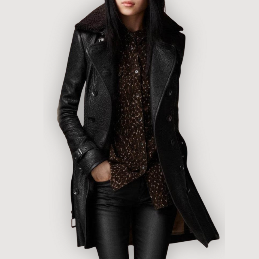 Nadine | Manteau Cuir Classique