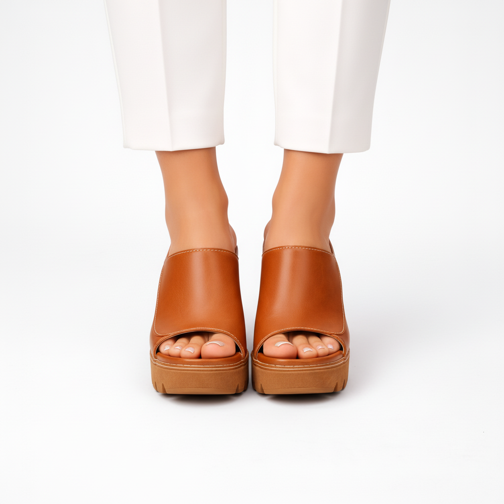 Mizella | Sandales À Talons Compensés En Cuir
