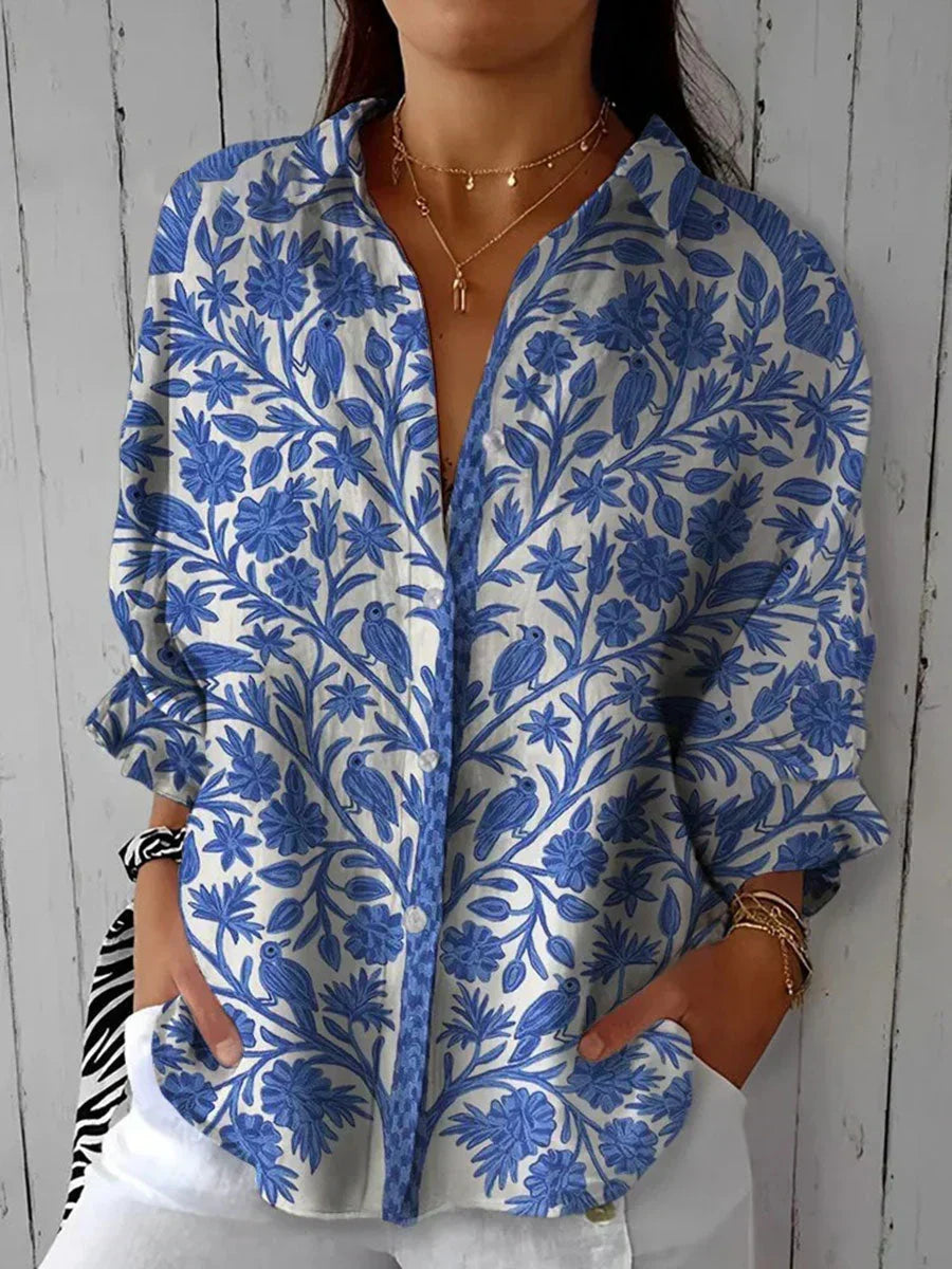 Fiona | Blouse Fleurie Printanière Élégante