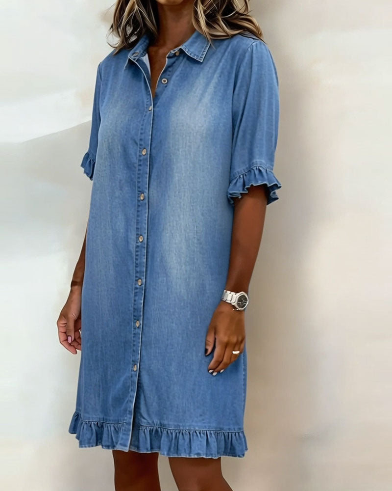 Claire | Robe en Jean Fluide & Féminine