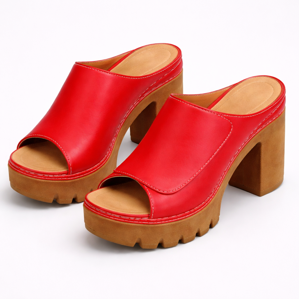 Mizella | Sandales À Talons Compensés En Cuir